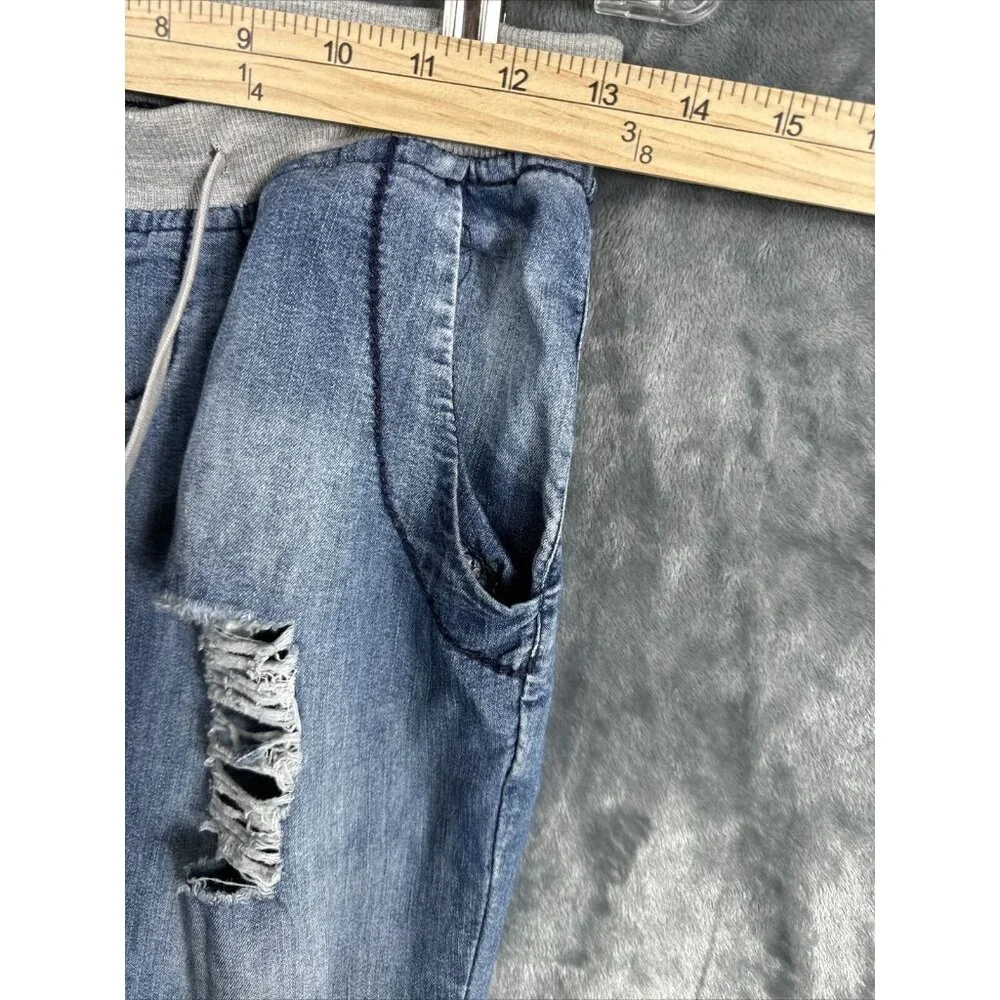 Rue 21 Pants Girls Small Distressed Soft Blue Joggers - Picture 7 of 11